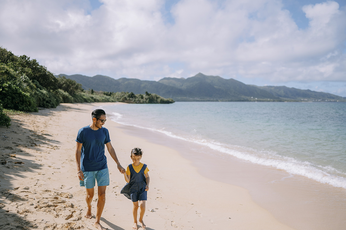 Travel BHI - father and son on the beach