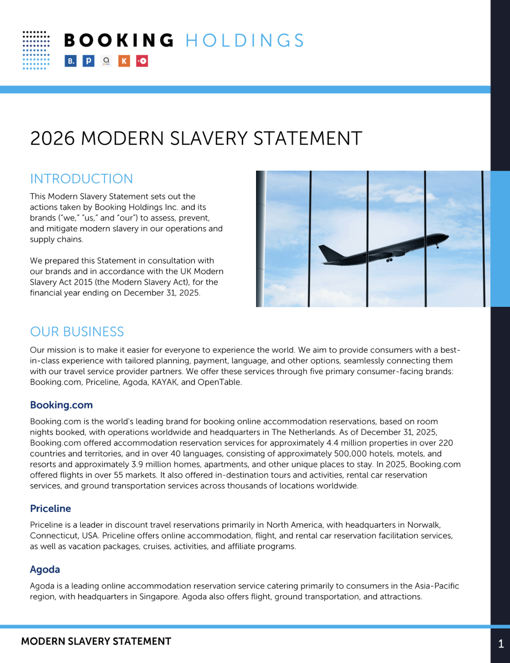 2026 Modern Slavery Statement cover image